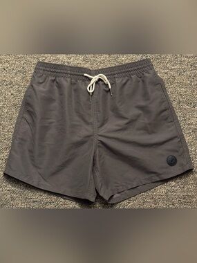 Surf Mentality Mens M Swim Trunks Gray Drawstring w Pockets Indigenous Freedom